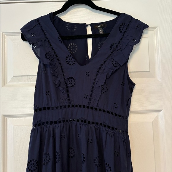 Aqua Eyelet Midi Dress - Picture 11 of 14